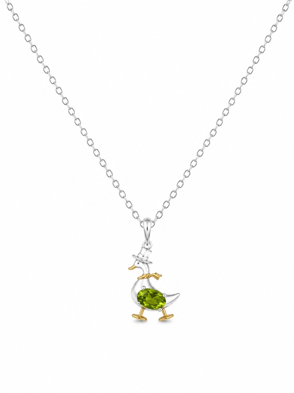 Peridot Goose Duck Pendant (#P109)